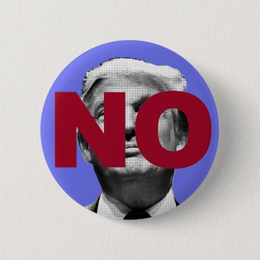 Geen Trump (Paars en rood) Ronde Button 5,7 Cm (Voorkant)