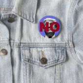 Geen Trump (Paars en rood) Ronde Button 5,7 Cm (In situ)