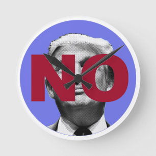 Geen Trump (Paars en rood) Ronde Klok
