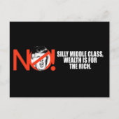 Geen Trump - Rijkdom is voor de rijken - .png Briefkaart (Voorkant)