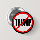 "GEEN TRUMP" RONDE BUTTON 5,7 CM (Voorkant /achterkant)