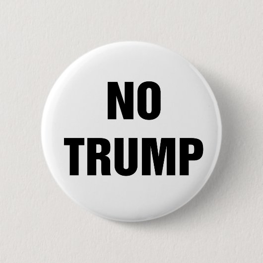 Geen Trump. Ronde Button 5,7 Cm (Voorkant)