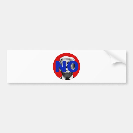 Geen Trump (rood en blauw) Bumpersticker (Voorkant)