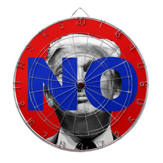 Geen Trump (rood en blauw) Dartbord (Voorkant)
