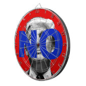 Geen Trump (rood en blauw) Dartbord (Voorkant Rechts)