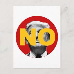 Geen Trump (rood en geel) Briefkaart