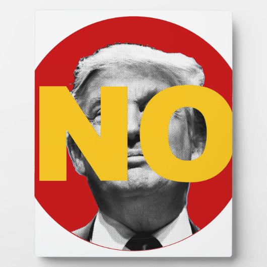 Geen Trump (rood en geel) Fotoplaat (Voorkant)