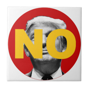 Geen Trump (Rood en Geel) Tegeltje