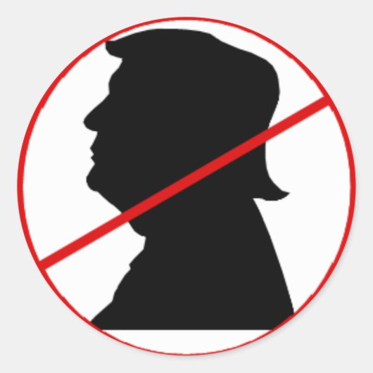 Geen Trump-sticker Ronde Sticker (Voorkant)