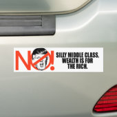 Geen Trump - Wealth is voor de rijken -.png Bumpersticker (Op auto)