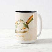 Geen twee tweelingen tweekleurige koffiemok (Voorkant rechts)