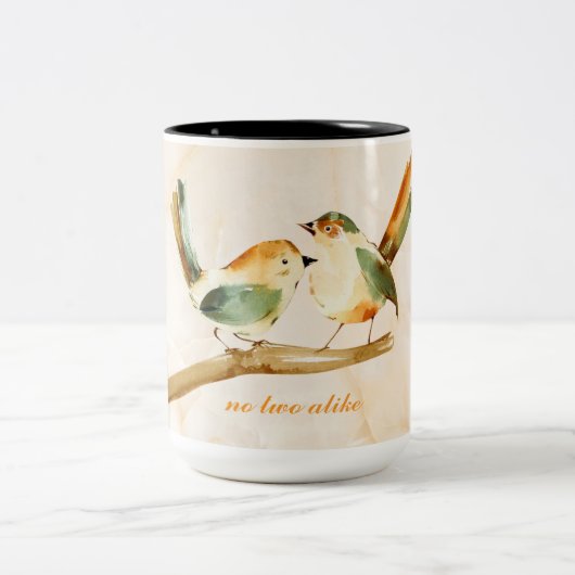 Geen twee tweelingen tweekleurige koffiemok (Center)