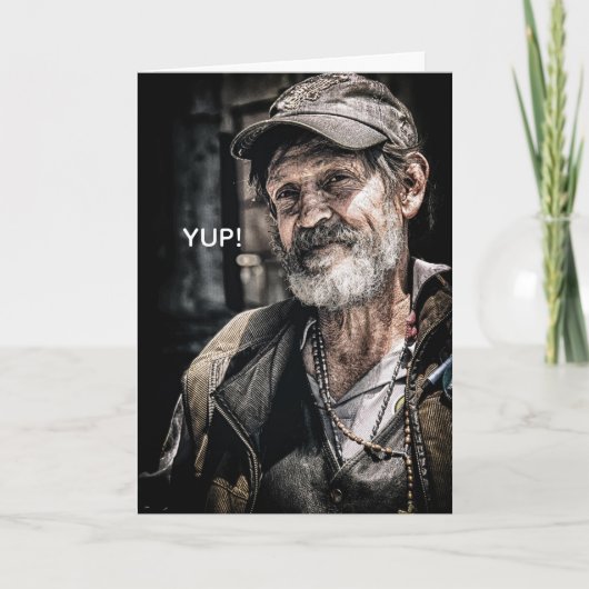 GEEN TWIJFEL - LAAT VERJAARDAGSCADEAU BEDANKKAART (Voorkant)