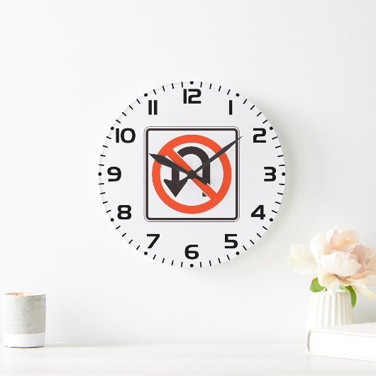 Geen U-bocht verkeersveiligheidssymbool Grote Klok