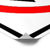 Geen U-bocht wegteken Poster (Hoek)