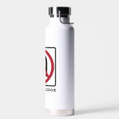 Geen U-Draai Humor van het Teken van het Kennisver Waterfles (Links)