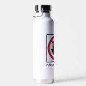 Geen U-Draai Humor van het Teken van het Kennisver Waterfles (Rechts)