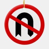 Geen U draaien Keramisch Ornament (Achterkant)