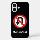 Geen U-Draaiteken Case-Mate iPhone Case (Achterkant)