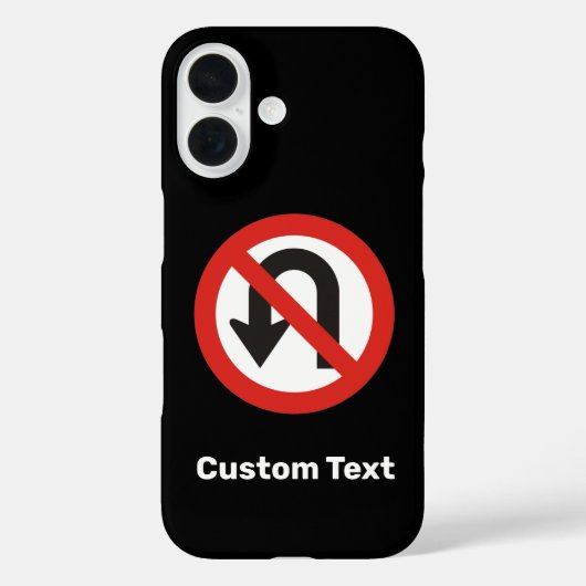 Geen U-Draaiteken Case-Mate iPhone Case (Achterkant)