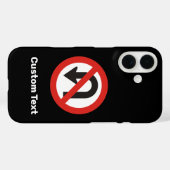Geen U-Draaiteken Case-Mate iPhone Case (Achterkant (horizontaal))