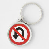 Geen U-Draaiteken Sleutelhanger (Voorkant)