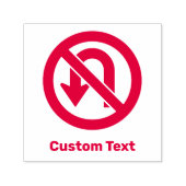 Geen U-Draaiteken Zelfinktende Stempel (Design)