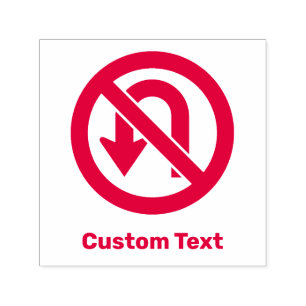 Geen U-Draaiteken Zelfinktende Stempel