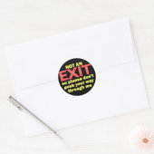 Geen uitgang ronde sticker (Envelop)