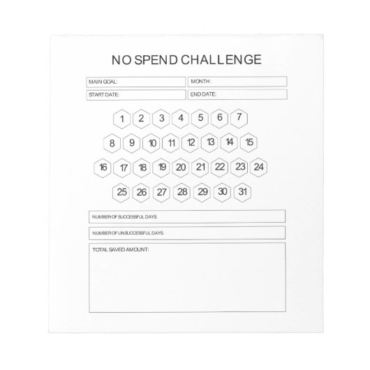 Geen uitgave Challenge Notitieblok (Voorkant)