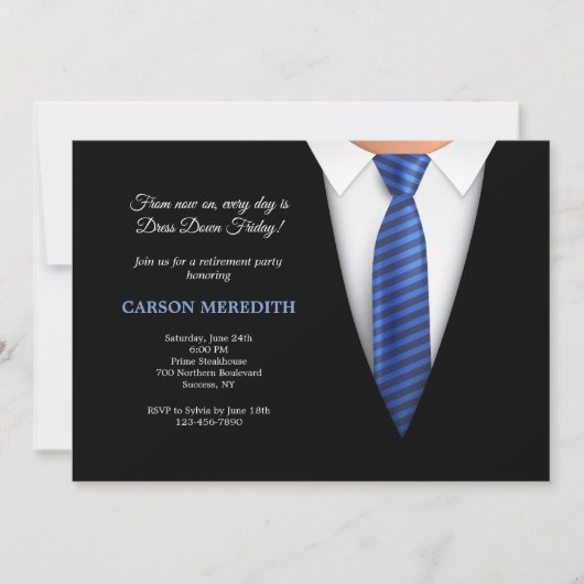 Geen uitnodiging meer Stropdassen Pensioenpartij (Voorkant)