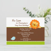 Geen uitnodiging van de Leon Kids Birthday (Staand voorkant)