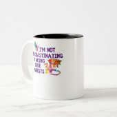 Geen uitputtende zijdelingse vragen Funny RPG Game Tweekleurige Koffiemok (Voorkant links)