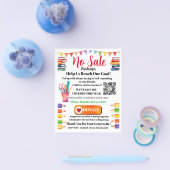 Geen UITVERKOOP fundraiser school evenement Flyer (Enkel)