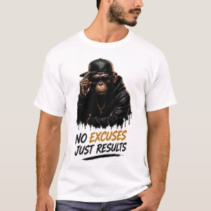 Geen Uitvluchten Alleen Resultaten Chimpansee T-shirt