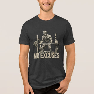 Geen Uitvluchten Skelet Gewichten Lichten Fitnessc Tri-Blend Shirt
