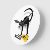 Geen-uitvluchtkat per sleutelhanger ronde klok (Hoek)