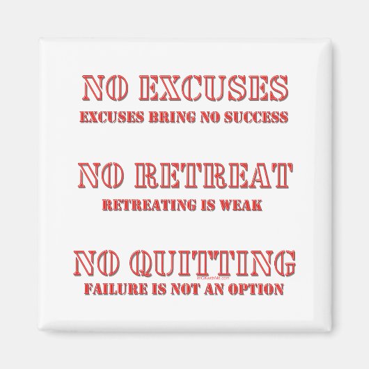 Geen uitzonderingen. magneet (Voorkant)