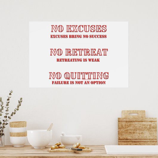 Geen uitzonderingen. poster (Keuken)