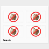 Geen unie rechthoekige sticker (Vel)