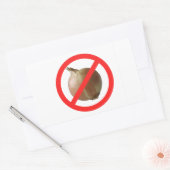 Geen unie rechthoekige sticker (Envelop)