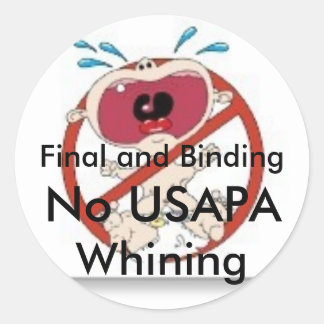 Geen USAPA-gezeur #3 Ronde Sticker