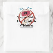 Geen USAPA-gezeur #3 Ronde Sticker (Tas)
