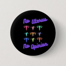 Geen Uterus Geen mening Button