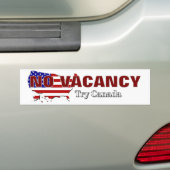 Geen vacature - Beveilig de grens Bumpersticker (Op auto)