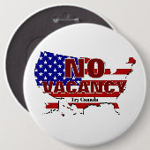 Geen vacature - Beveilig de grens Ronde Button 6,0 Cm (Voorkant /achterkant)