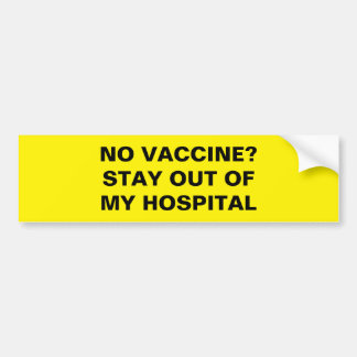 GEEN VACCIN? BUMPERSTICKER