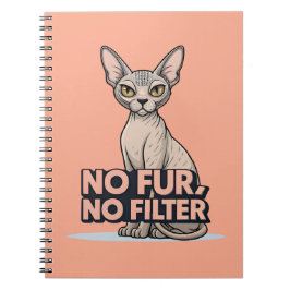 Geen Vacht Geen Filter Sphynx Kat Houding Kunst Notitieboek