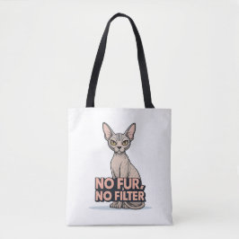 Geen Vacht Geen Filter Sphynx Kat Houding Kunst Tote Bag