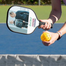 Geen vader Bod, het is een vaders Cat Typografie Pickleball Paddle